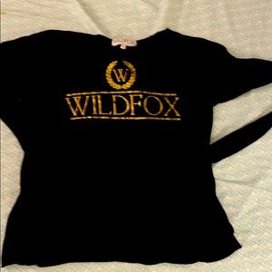 Wildfox  Long Sleeved Black T-shirt